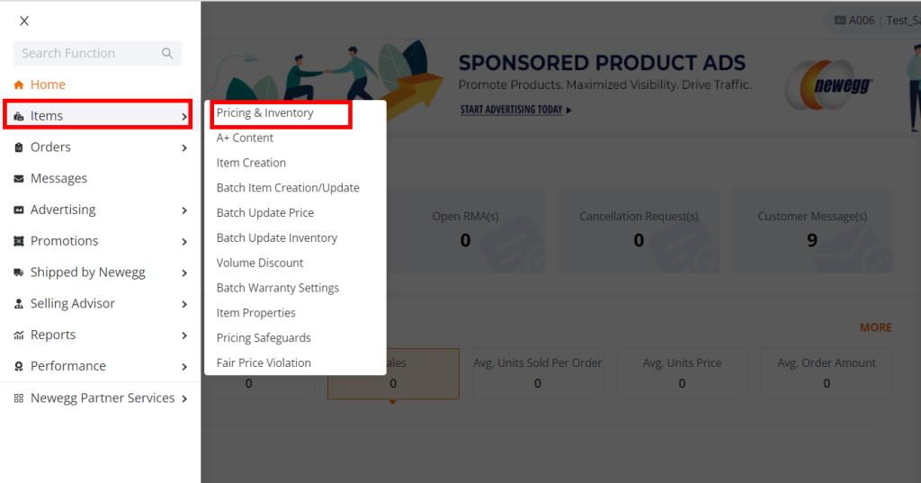 How to Create a Return Inventory Shipment Newegg Marketplace Seller